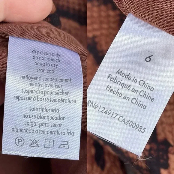 WEWOREWHAT SHAPED LONG BLAZER IN BROWN SNAKESKIN SZ 6 - Picture 12 of 16